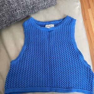 Vibrant Blue Knit Tank Top
